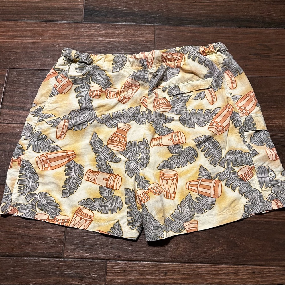 Tommy Bahama Men’s Swim Trunks Large Yellow Bongos Foliage - Picture 2 of 10